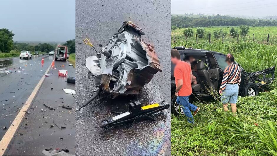 Tucson fica destruída em acidente e motorista fica preso nas ferragens na BR-158 (vídeo)