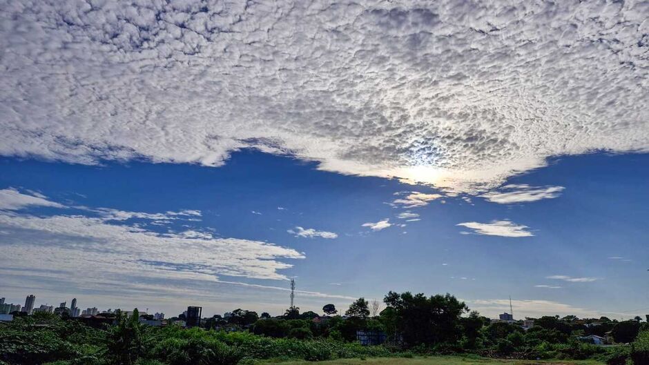 Previsão aponta para calor acompanhado de tempestades em MS