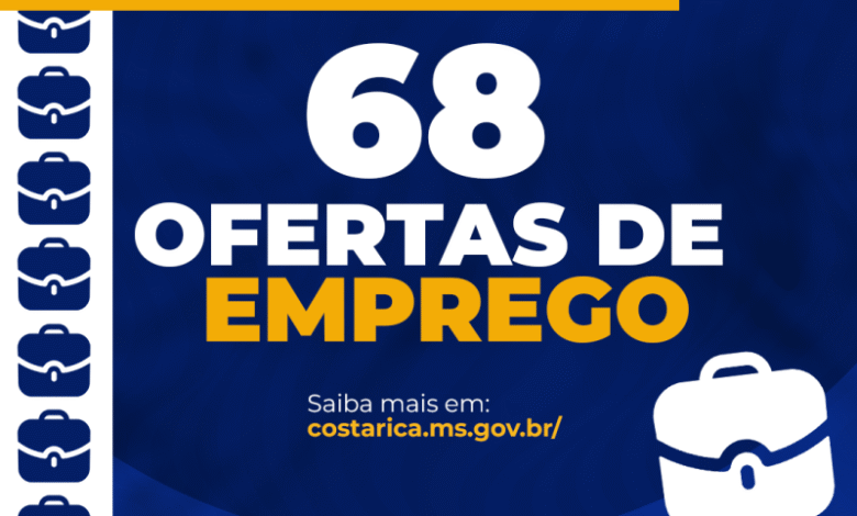 Casa do Trabalhador de Costa Rica abre a semana com 68 vagas de emprego