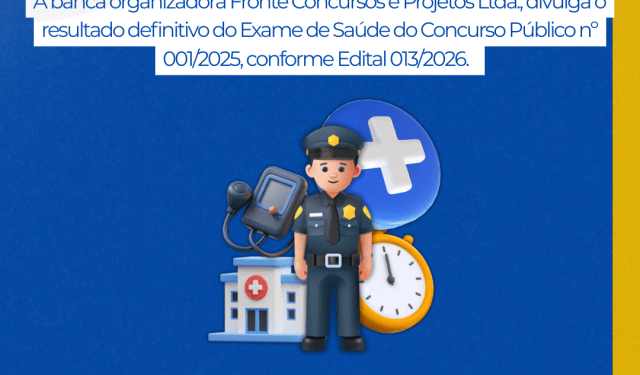Concurso da Guarda: Costa Rica publica resultado definitivo do Exame de Saúde; confira a situação