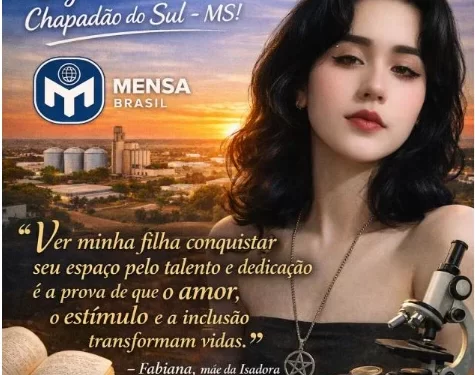 Estudante de Chapadão do Sul ingressa na Mensa Brasil e planeja carreira em Medicina