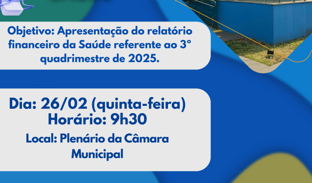 Olho no Imposto: Saúde de Costa Rica presta contas do fim de 2025 nesta quinta