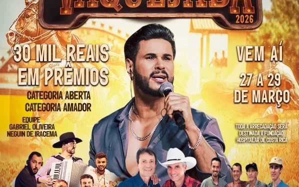 Costa Rica sedia a 1ª Vaquejada de MS: Tradição, Solidariedade e Show de Nando Moreno