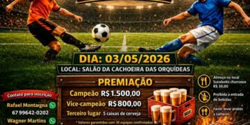Região da Cachoeira das Orquídeas recebe Torneio de Futebol Society com premiação em dinheiro