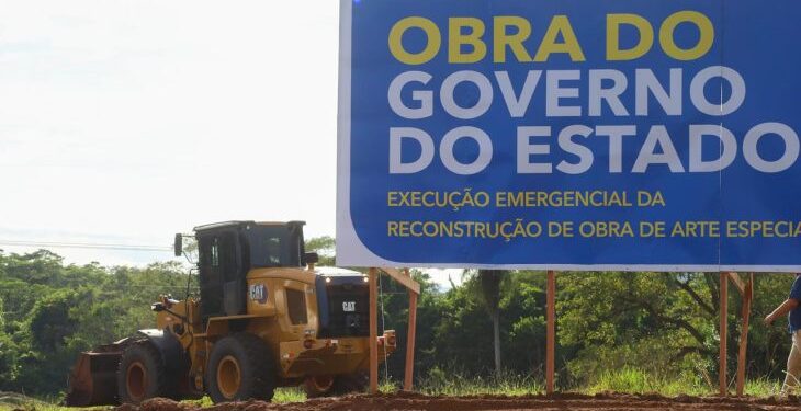 Governo de MS apoia obra emergencial e vai construir nova ponte de concreto sobre Rio do Peixe