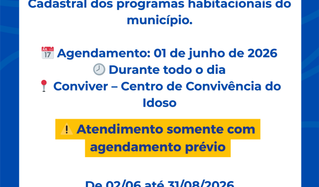 Habitação: Prefeitura inicia cadastro e atualização de programas habitacionais com entrega de senhas no Conviver