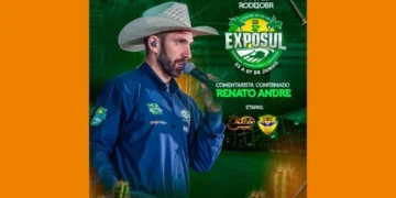 Voz da Arena: Renato André é confirmado como comentarista oficial do rodeio na 32ª EXPOSUL