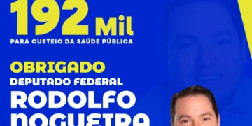 Deputado Rodolfo Nogueira destinou R$ 192 mil para Alcinópolis