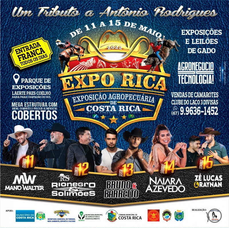 Resgatando a cultura costarriquense, Expo Rica 2022 acontece de 11 a 15 maio