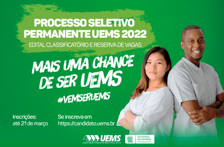 UEMS publica edital para convocação imediata e formação de lista de espera para cursos de graduação