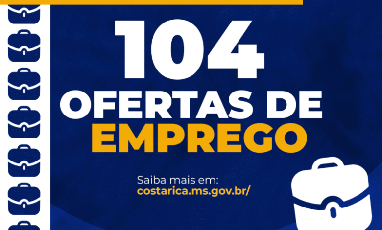 Casa do Trabalhador de Costa Rica abre semana com 104 vagas de emprego
