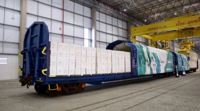 Celulose de Mato Grosso do Sul impulsiona comércio exterior e segue pelo Corredor Bioceânico rumo ao Porto de Santos