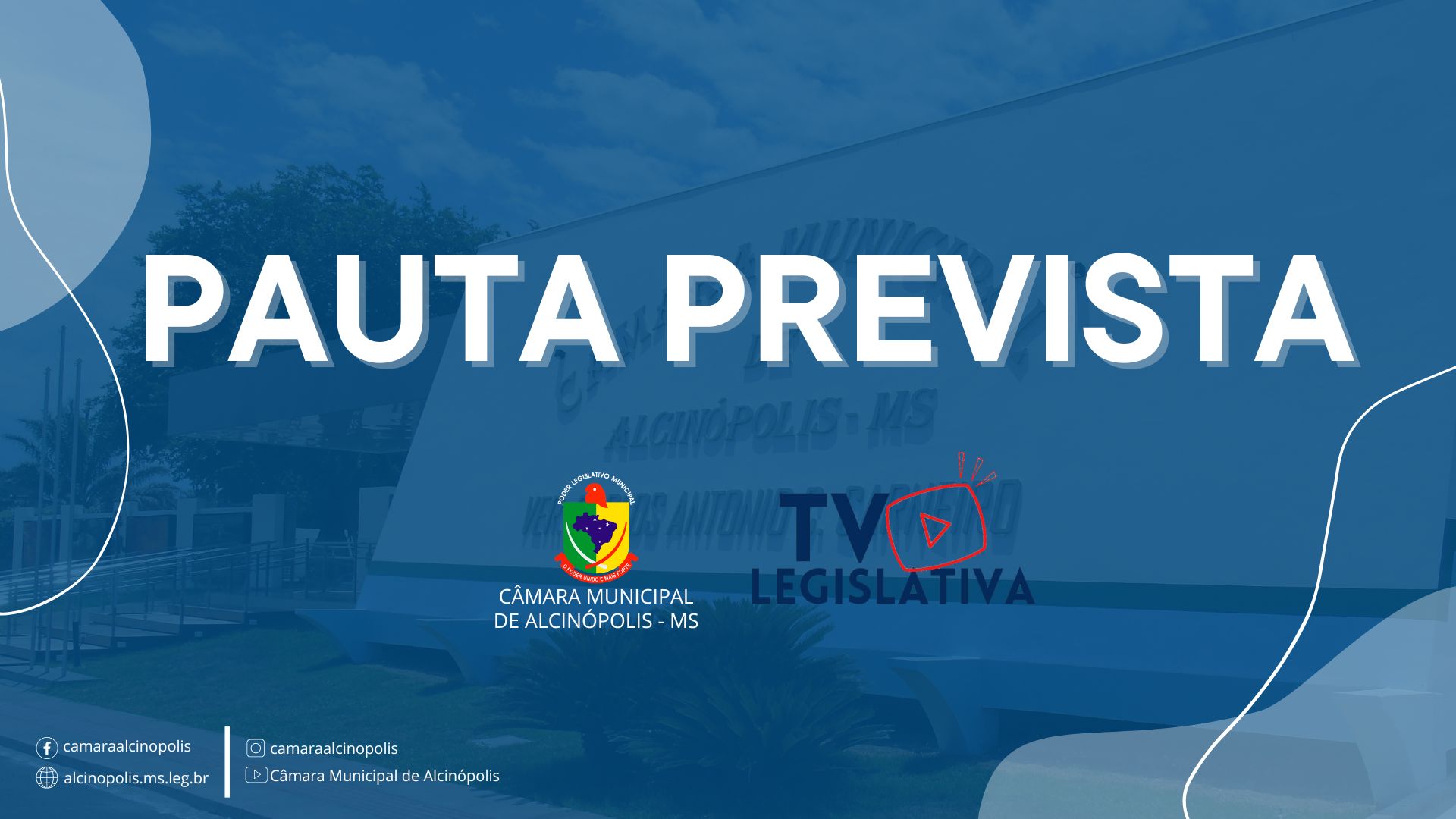 🗓️ Pauta da Próxima Sessão Ordinária da Câmara Municipal (03/11)