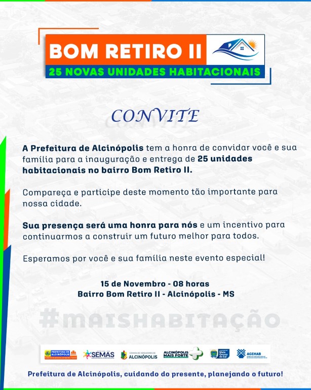 Entrega de 25 moradias no Bom Retiro II marca nova fase da Política Habitacional em Alcinópolis