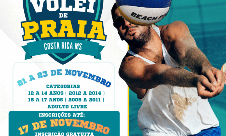 Lazer e esporte: Costa Rica abre inscrições para 3º Torneio de Vôlei de Praia