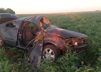 Casal de Paraíso das Águas sofre acidente grave na MS-316; veículo capotou várias vezes