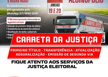 Alcinópolis recebe a “Carreta da Justiça” nos dias 19 e 20 com foco na regularização eleitoral