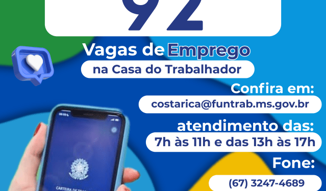 Oportunidade: Costa Rica oferece 92 vagas de emprego em diversos setores nesta segunda