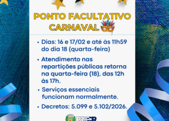 Prefeitura de Costa Rica decreta ponto facultativo no Carnaval e expediente retorna na quarta ao meio-dia