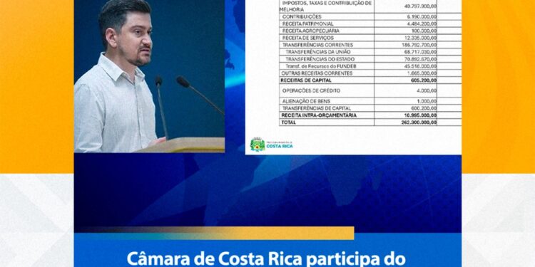 Câmara de Costa Rica acompanha prestação de contas do 2º semestre de 2025