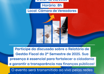 CONTAS ABERTAS: Câmara de Costa Rica convoca população para “passar a limpo” os gastos do último semestre de 2025