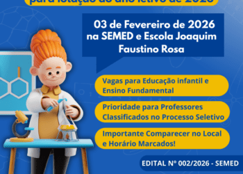 Atenção Professores: Costa Rica convoca temporários para lotação nesta terça (03); confira locais e vagas
