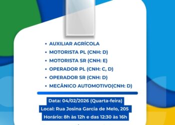É Hoje! Mutirão da Atvos em Costa Rica busca motoristas, operadores e auxiliares para a safra 26/27