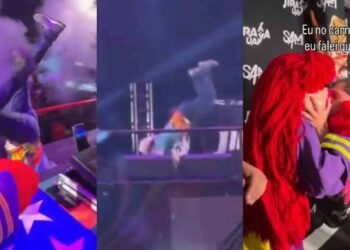 VÍDEO: ‘Virado no Jiraya’, prefeito de Paranaíba planta bananeira em palco com DJ