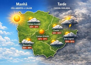 Segunda-feira de Transição: MS tem manhã de sol e previsão de pancadas de chuva à tarde
