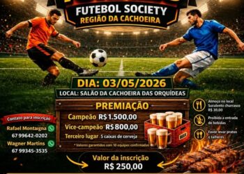 Região da Cachoeira das Orquídeas recebe Torneio de Futebol Society com premiação em dinheiro