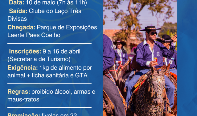 5ª Cavalgada Expo Rica 2026: Inscrições abertas e regulamento divulgado