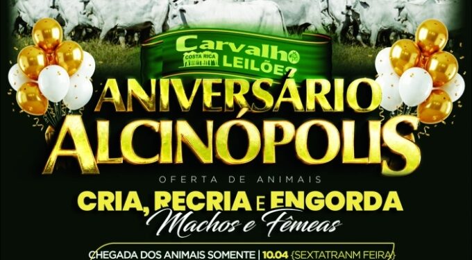 Oportunidade para Pecuaristas: Leilão de Aniversário de Alcinópolis oferta gado para cria, recria e engorda