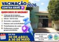 Vacinação 2026: Campanha contra a gripe começa nesta quinta-feira na UBS Arindo Rodrigues da Silva