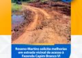 Logística Rural: Vereador Roseno Martins cobra segurança na MS-316 e fim de alagamentos na Capim Branco VI