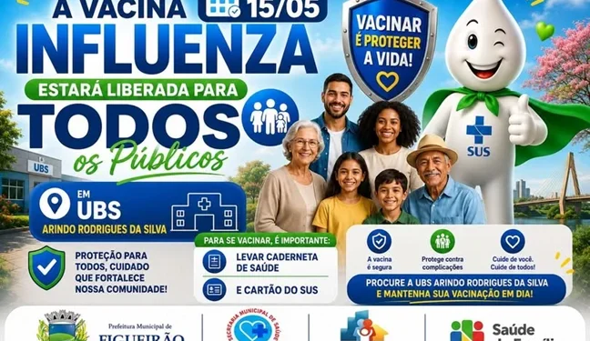 Imunização Geral: Prefeitura libera vacina contra Influenza para toda a população