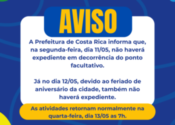 Costa Rica celebra 46 anos com programação especial dia 12 e Ponto Facultativo no dia 11 de maio