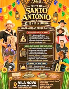 Tradição e Fé: 26ª Festa de Santo Antônio movimenta a Vila Novo Belo Horizonte em junho