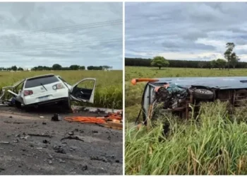 Identificadas as vítimas fatais de acidente entre ônibus e Golf na BR-060 em Camapuã