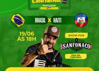 Cassi Fan Fest terá transmissão de Brasil x Haiti e show musical na Concha Acústica da Praça São José