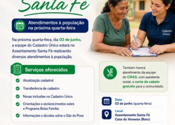 Ação Social no Campo: Prefeitura leva Cadastro Único, CRAS e serviços gratuitos ao Assentamento Santa Fé
