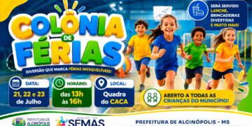 Lazer Infantil: Alcinópolis confirma Colônia de Férias na Quadra do CACA com três dias de recreação e lanche para as crianças