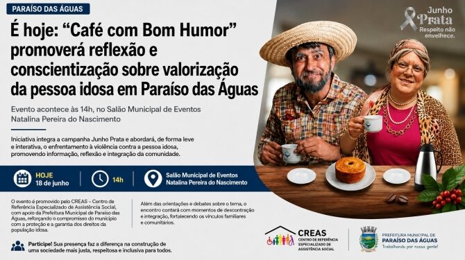 Junho Prata: Com leveza e conscientização, “Café com Bom Humor” debate direitos da pessoa idosa nesta quarta-feira