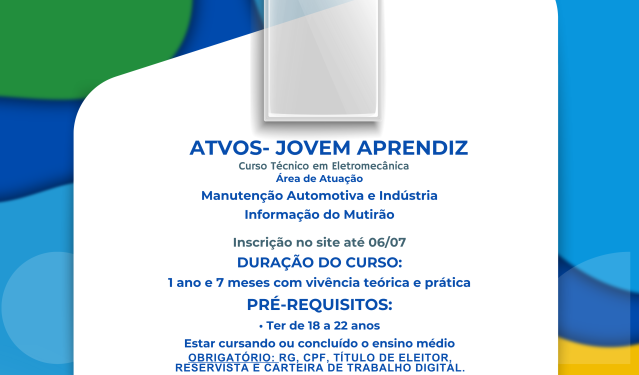 Hoje tem Mutirão de Vagas para Jovem Aprendiz da Atvos na Casa do Trabalhador em Costa Rica