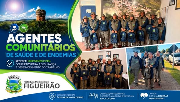 Saúde e Proteção: Prefeito Juvenal Consolaro entrega uniformes e EPIs para agentes de saúde e endemias em Figueirão