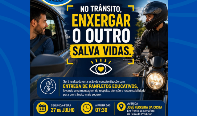 DEMUTRAN realiza blitz educativa em homenagem ao Dia do Motorista e do Motociclista em Costa Rica