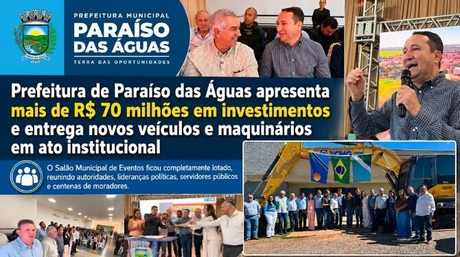 Recorde Histórico: Com Salão Municipal lotado, prefeito Ivan Xixi oficializa megapacote de R$ 70 milhões e renova frota pública