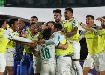 Com dois a mais, líder Palmeiras goleia Vitória no Barradão