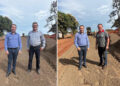 Prefeito Ivan Xixi vistoria obras de pavimentação asfáltica em três bairros de Paraíso das Águas