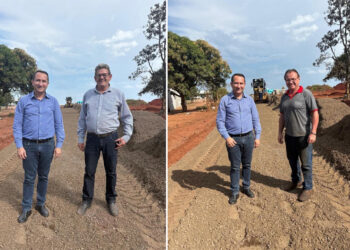 Prefeito Ivan Xixi vistoria obras de pavimentação asfáltica em três bairros de Paraíso das Águas