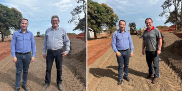 Prefeito Ivan Xixi vistoria obras de pavimentação asfáltica em três bairros de Paraíso das Águas